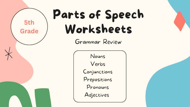 Grade 5 Parts of Speech Worksheets